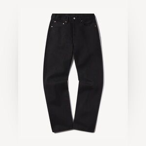 Buck Mason Japanese Loom-state Selvedge Denim in Black - Full Saddle fit